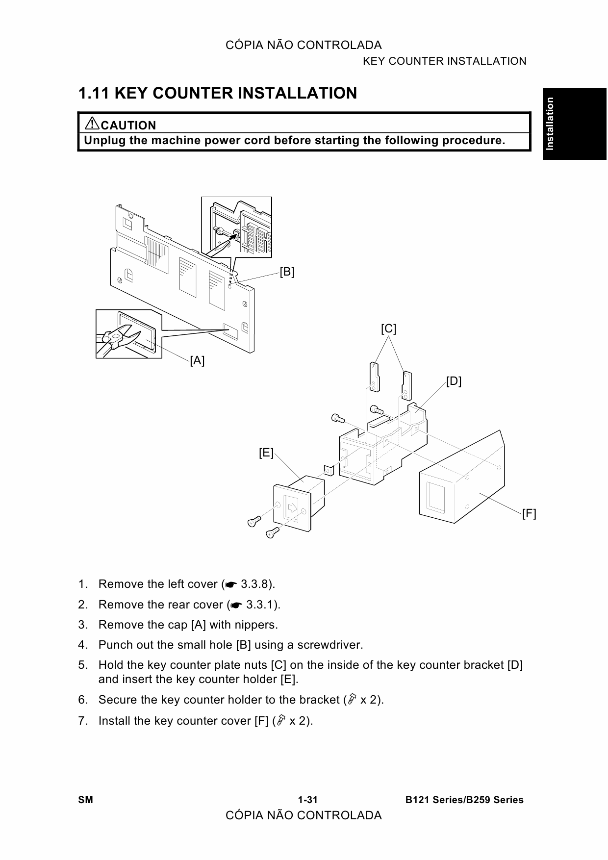 RICOH Aficio 2015 2016 2018 2018d 2020 2020D B121 B122 B123 B259 B260 B261 Service Manual-6